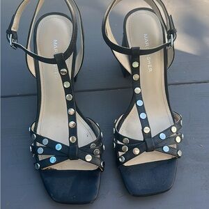 Marc Fisher Black Studded Sandals